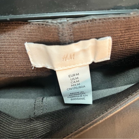 BROWN LEATHER LEGGINGS | H&M - Picture 4 of 5
